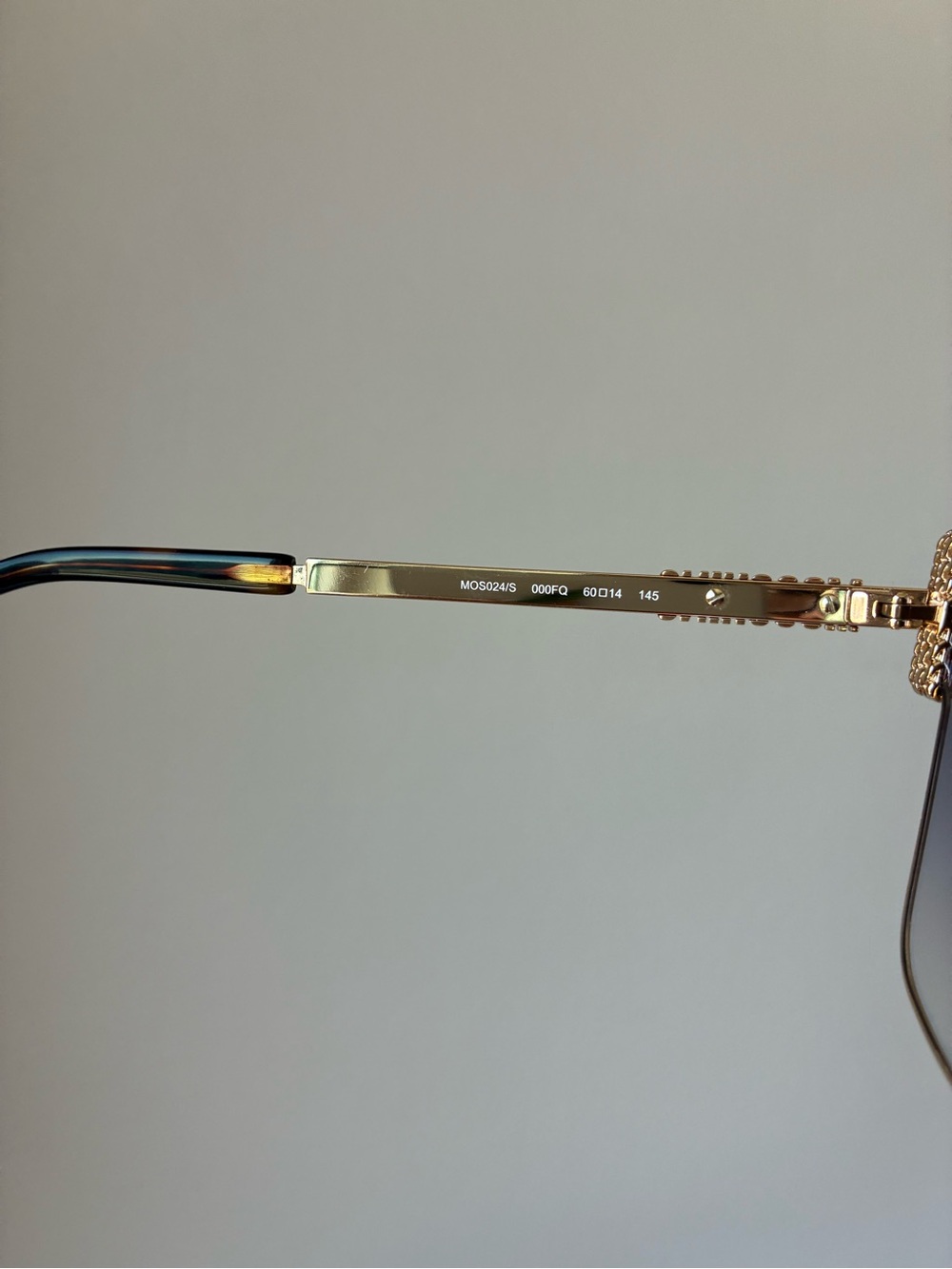 Moschino Gold Geometric Sunglasses | Original Case - Picture 5 of 9